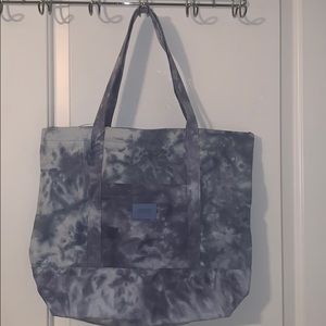Blue Tie-Dye PINK Tote Bag